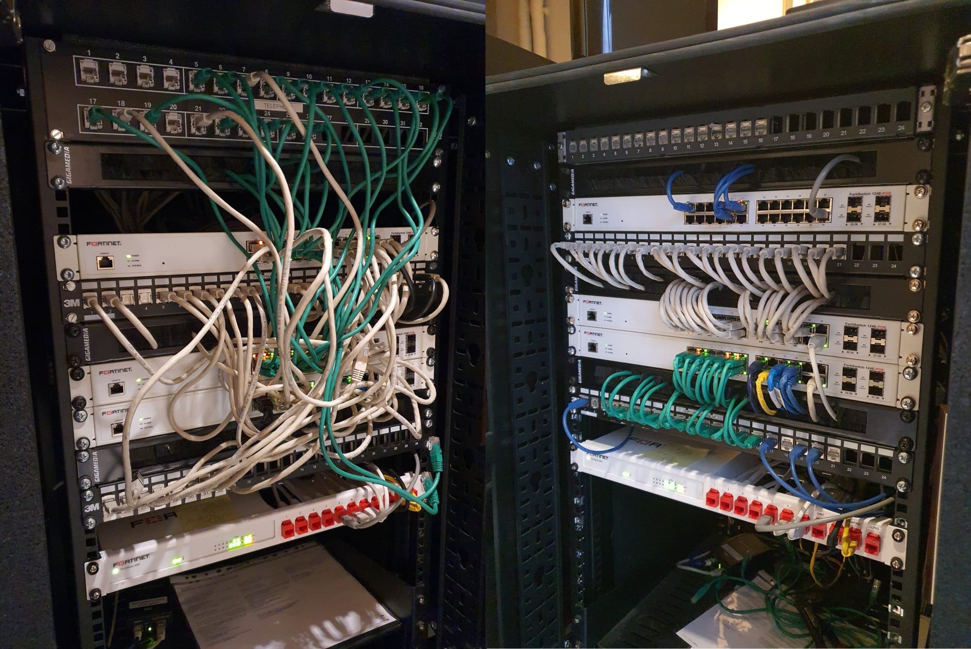 URBICUS rénovation coffret informatique avant après