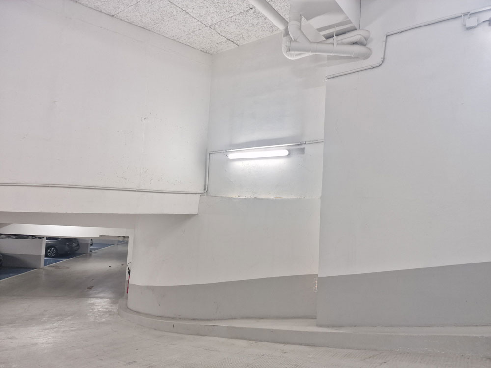 Installation éclairage LED parking